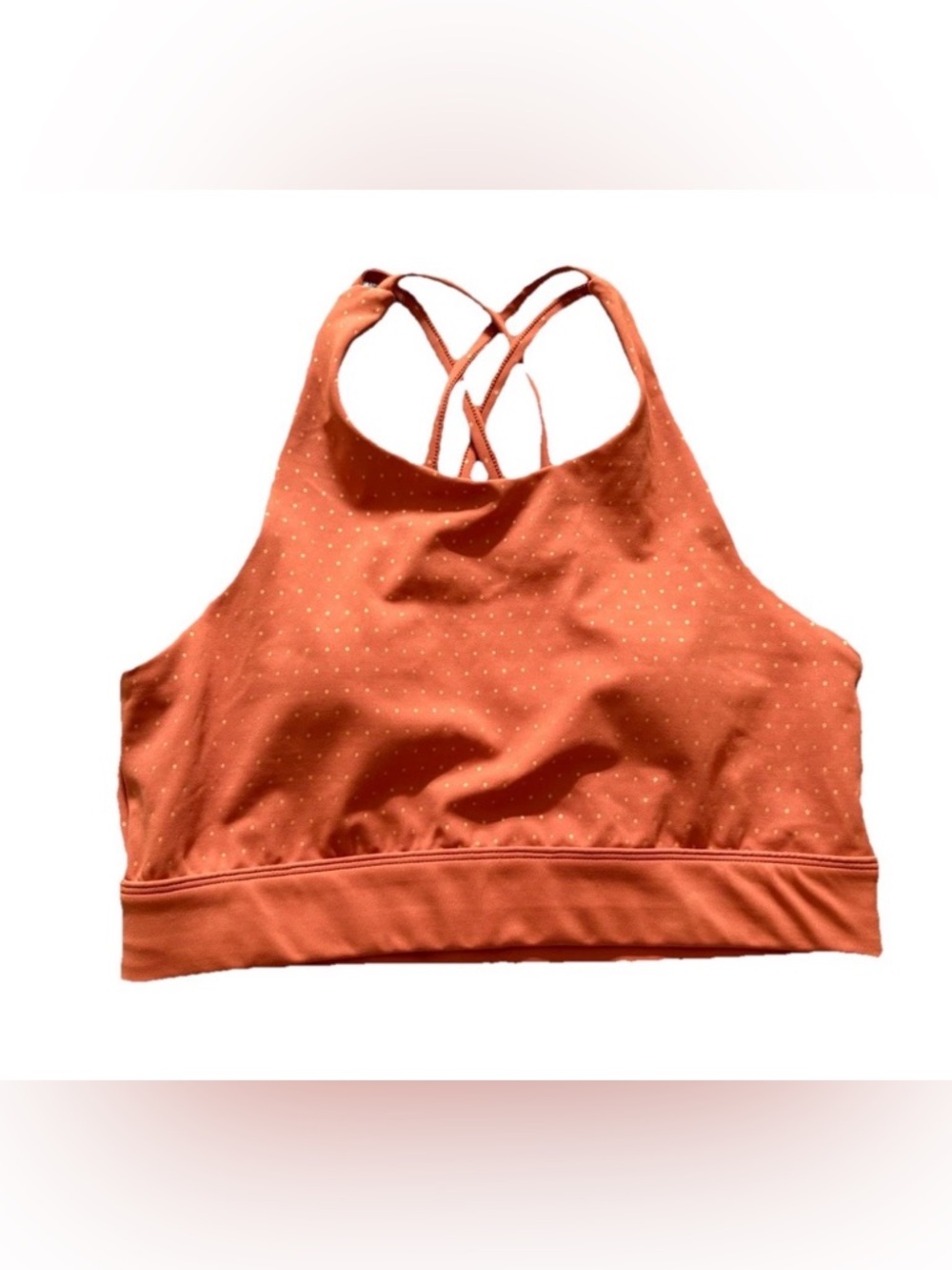 Allfenix Sports Bra Size L Orange Stars Activewear Athletic Athleisure